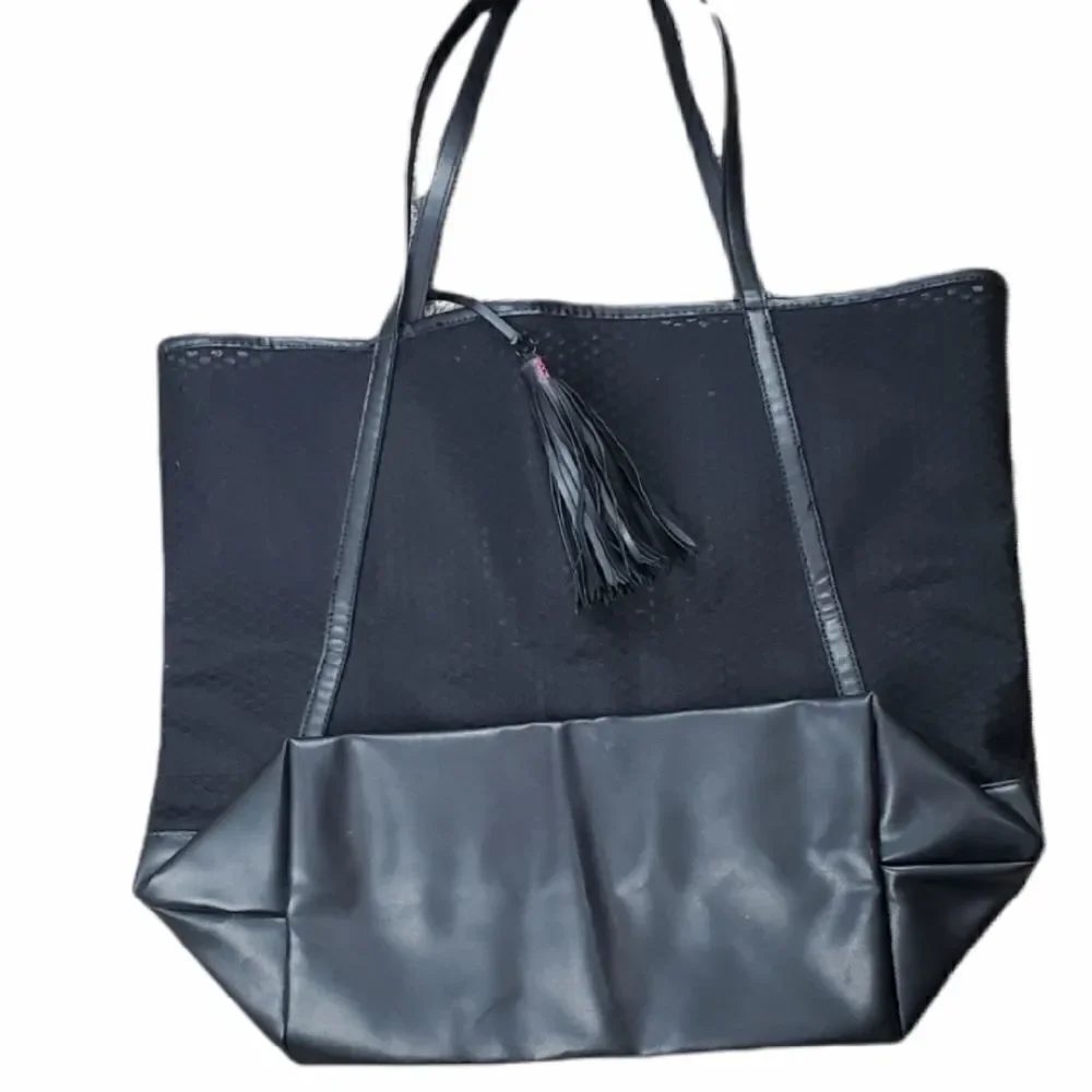 Victoria's Secret Black & Pink Tote Bag